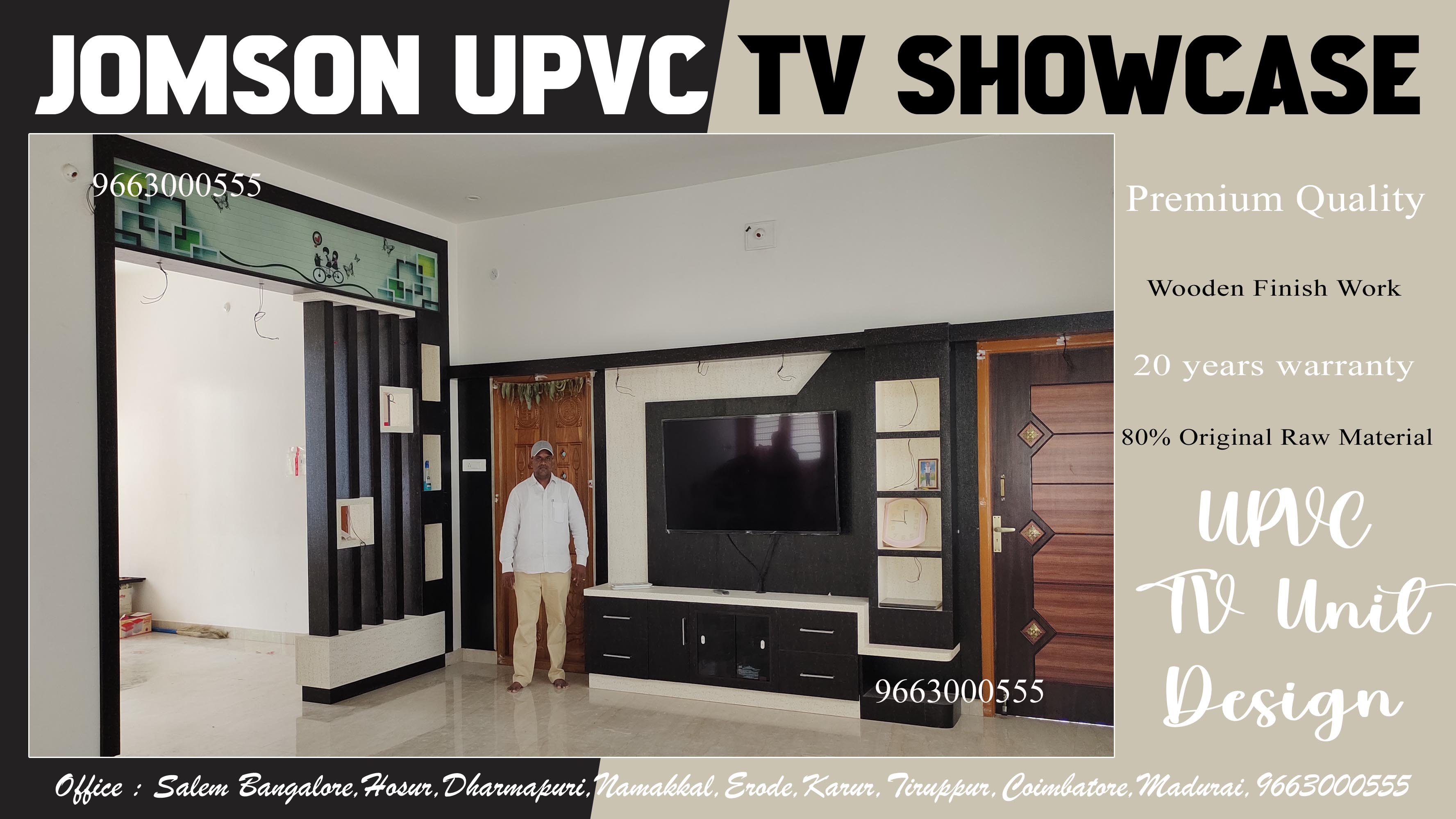 upvc tv showcase design